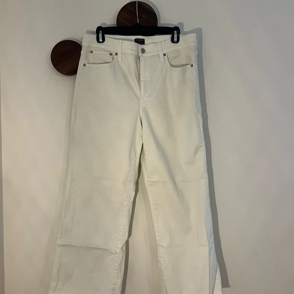 J. Crew Cream Straight Leg Jeans